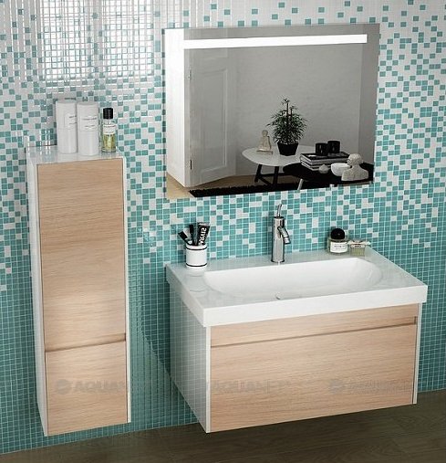 Комплект мебели для ванной Kerama Marazzi Buongiorno 100 дуб (с внутренним ящиком и зеркалом.JPG