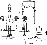 Смеситель для биде Cezares Atlantis BS2-01-Sw