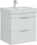 Тумба с раковиной Aquanet Ирис new 60 (Ирис Т) подвесная 2 ящ. цв. белый глянец